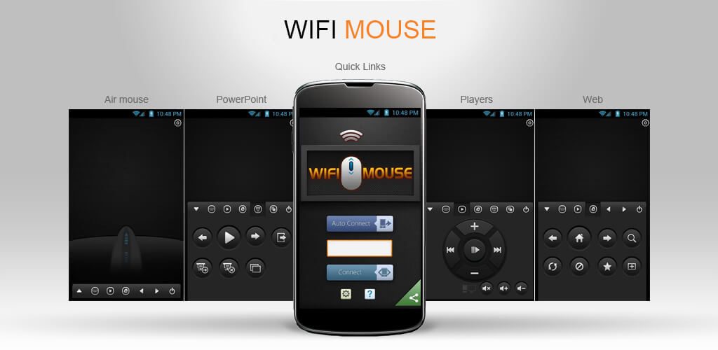 تبدیل اندروید به ماوس و کیبورد توسط اپلیکیشن WiFi Mouse Pro